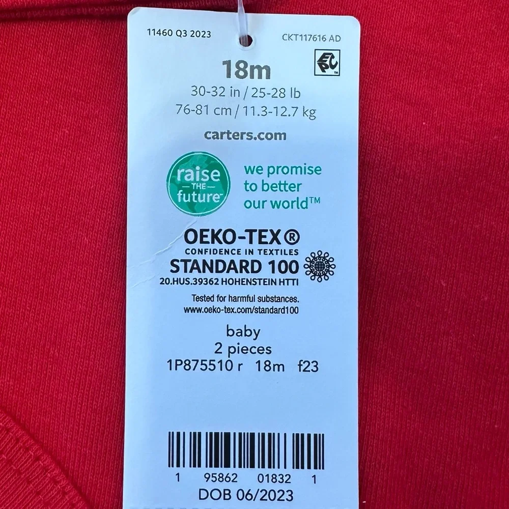 NWT Carter’s My First Christmas 2 Piece Set size 18 Months